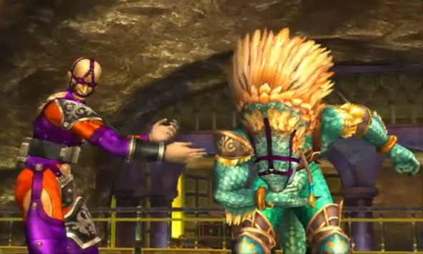 Voldo and Lizard Man as seen in Soul Calibur 3